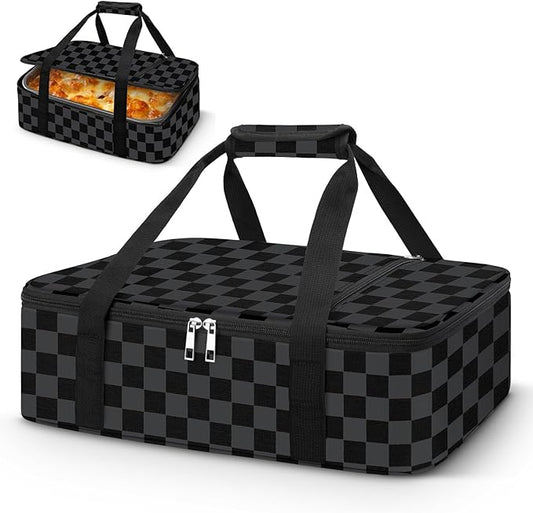 Coobiiya Insulated Casserole Carrier – Portable Tote for Hot or Cold Food, Warmer & Cooler Bag Lunch Bag, Fits 9" x 13" Baking Dish, Ideal for Potluck Parties