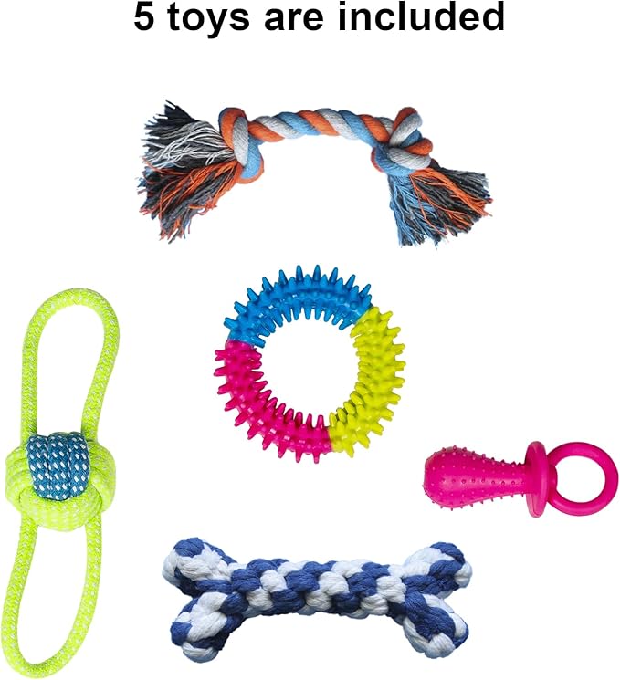 Puppy Play Mat with Toys for Small Breeds - Blue, 23”x20” - Multi-Functional Interactive Toy and Sleeping Pad with Detachable Dog Toys for Small Dogs to Keep Busy, Puppy Gifts for New Owner