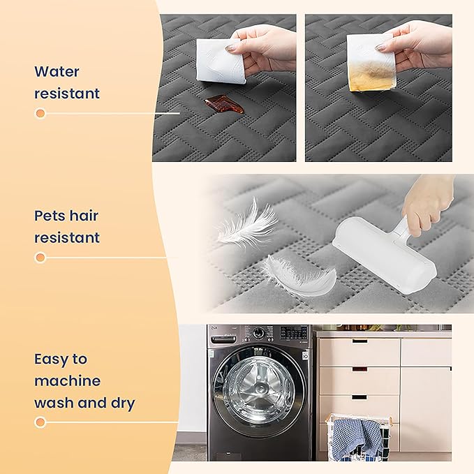 gogobunny 100% Double Sided Waterproof Dog Blanket Soft Pet Bed Cover Reversible Protect Furniture Couch Sofa Car for Puppy Cat Kids (Dark Grey/Light Grey, 30x70 Inch (Pack of 1))