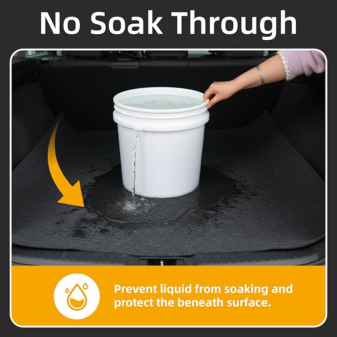 Cuttable Cargo Liner Mat 60" x 72" Universal All-Weather Trunk Protection Dog Seat Cover Cut-to-fit Machine Washable Protects Vehicle Interior for SUV Trucks Vans and Cars