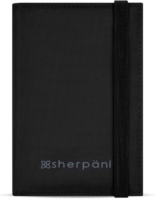 Sherpani Vienna, RFID Blocking Passport Holder, Travel Passport Cover Wallet, Travel Documents Organizer Protector for Women, Travel Gift (Carbon Lite)
