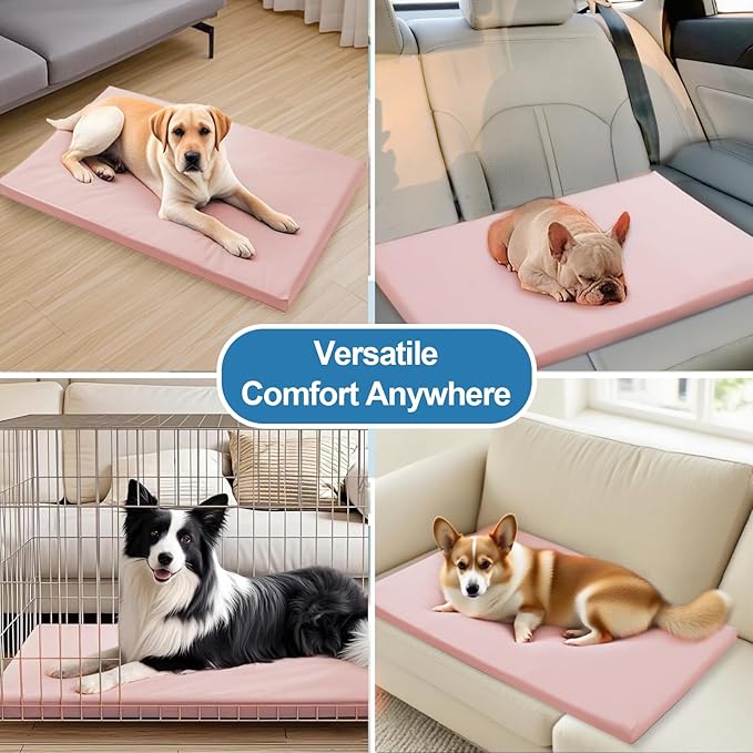 Dog Mat,23"x 36"Dogs Crate Pad,Indoor Non-Slip & Waterproof Dog Mat,Easy Wipe Clean in Seconds，Sleeping for Floor，Car,Sofa,Crate