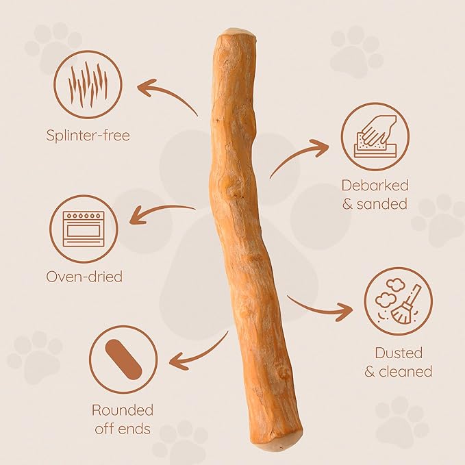 Wildfang® Coffee Wood Dog Chew, Small - Tough Chew Toys for Aggressive Chewers, Dog Teething Toys for Puppies, Training for Chewing Muscles, Coffee Tree Sticks for Small Dogs (22-33 lbs), Pack of 3