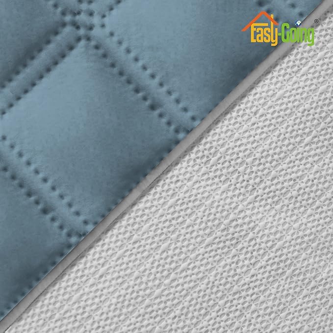 Easy-Going Sofa Slipcover Waterproof Sofa Cover Couch Cover for 4 Cushion Couch with Elastic Straps Washable Non-Slip Furniture Protector Cover for Pets, Dogs, Cat (XX-Large, Light Blue)