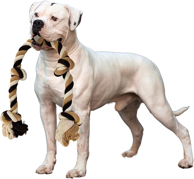 Medium and Large Dog Chew Toys for Aggressive Chewers, Dog Rope Toys for Medium Dogs, Indestructible Dog Toy, Knotted Dog Toys for Aggressive Chewers (Cotton and Polyester)