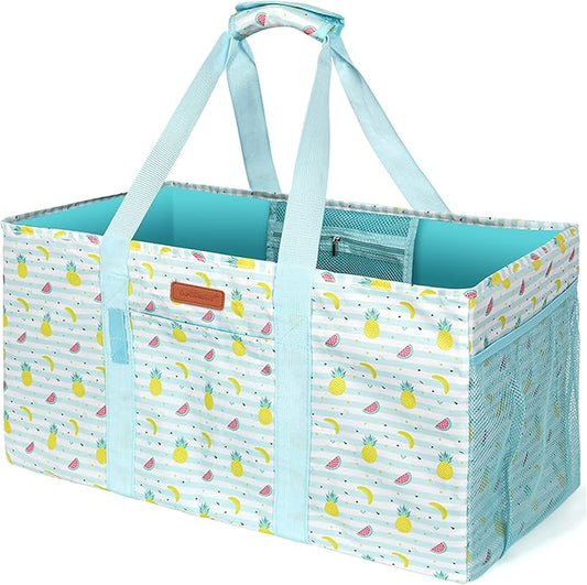 WONDAY Beach Tote,Utility Tote, Extra Large Utility Tote Bag, Reusable Grocery Bags Foldable, Large Tote Bag With Handles Shopping Bags for Beach, Groceries, Picnic, Laundry