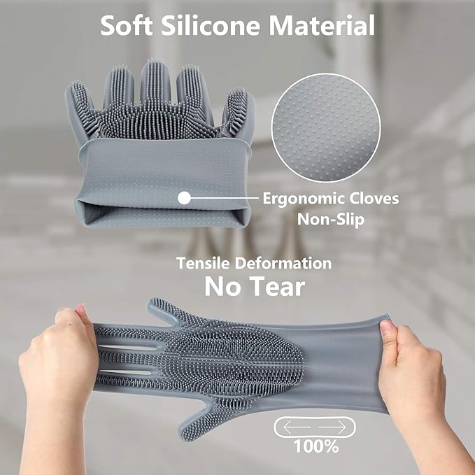 Dog Bath Glove - Dog Brush, Grooming Glove, Dog WASH Glove, Dog&CAT DESHEDDING Glove 1 Pack