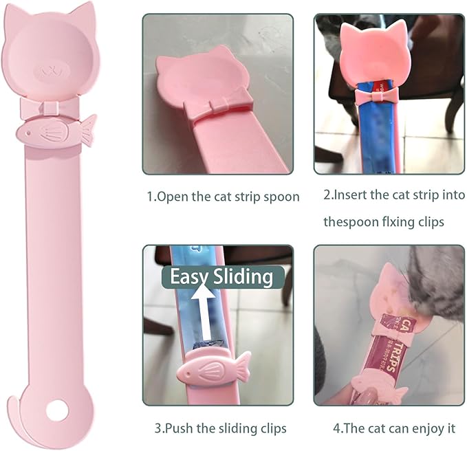Cat Dog Food Can Lids Spoons，Silicone Pet Food Can Lids with Multi-Function Cat Food Spoon and Opener Cute Paw Shape Opener Spatula Wet Food Spoon for Cats and Dogs (Gray)