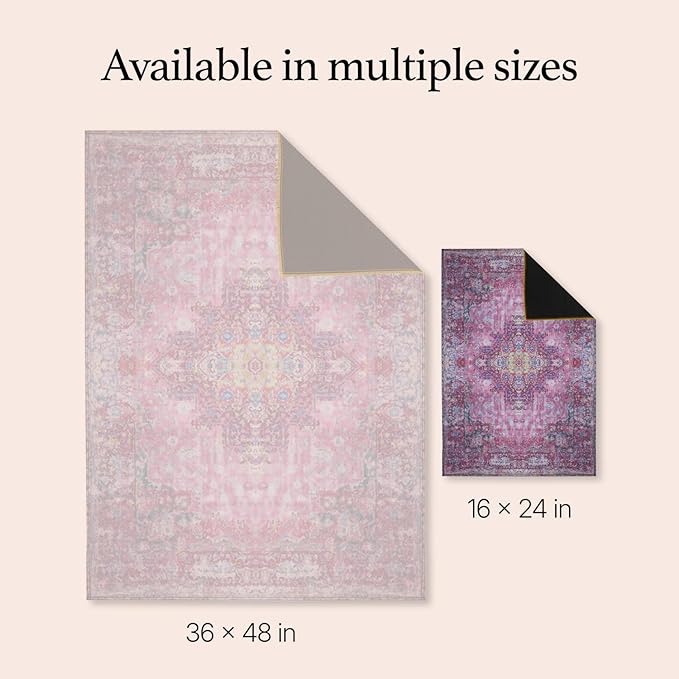 LOVEWAG Washable Dog Pee Pads, 16" x 24", Waterproof, Non-Slip, Super Absorbent, Reusable Machine-Washable, 2-Pack (Mystic Fuchsia)