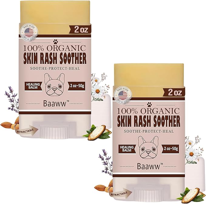Dog Irritated Skin Relief - Hot Spot Soother Skin Treatment Moisturizer, Anti-Itch & Allergy Dog Lotion, All-Natural Rash Cream for Canine - Soothing Relief for Dry Itchy Coat, Balm 2oz - 2 Pack