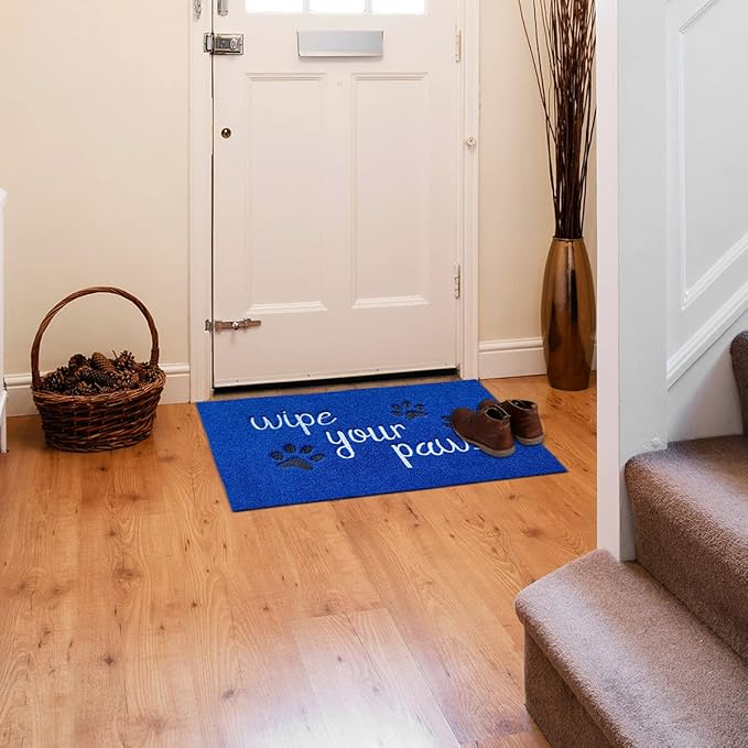 Large Welcome Mat for Front Door Wipe Your Paws Doormat Rubber Non Slip Backing Funny Doormat Indoor Outdoor Mats Funny Text Doormat for Entryway Front Door Porch 24X36