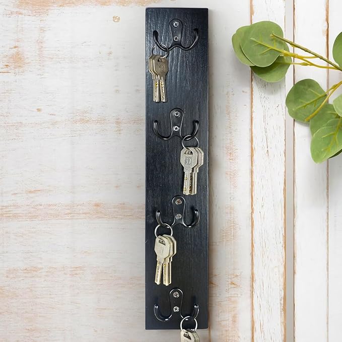 Yohsnor Vertical Key Holder Wall Mount - Stylish Home Decor for Entryway, Space-Saving Hook Rack & Organizer for Keys, Wallets, and More - Ideal for Small Spaces & Versatile Storage Solutions