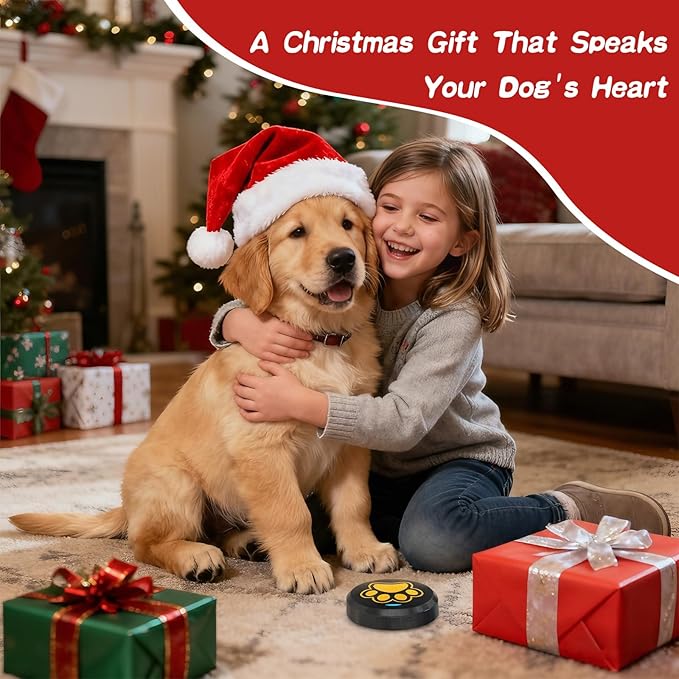 ChunHee Dog Bells to Go Outside - Bell for Dogs to Ring to Go Potty | Chew-Proof Dog Door Bell | 0-115dB Adjustable Volume & 28 Ringtones | Bells for Dog Training to Go Outside Without Barking