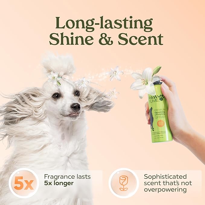 PAWFUME Dog Perfume Spray Long Lasting Scent for Grooming, Show Dog, 4-Pack – Keep Your Pup Fresh All Day – Hypoallergenic, Alcohol-Free, Detangling Formula – Moisturizing Pet Cologne Spray for Dogs