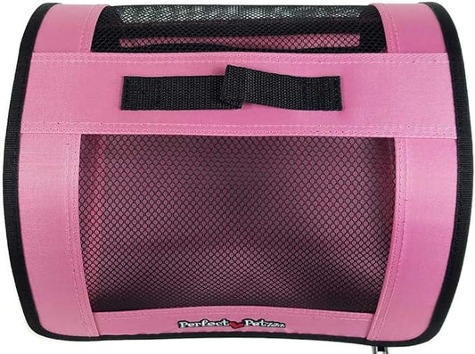 Perfect Petzzz Tote for Lifelike Stuffed Interactive Pet Dogs and Cats, Nylon and Mesh Toy Carrier for Pet Animals, Zippered Carrying Case Accessory (Pink)