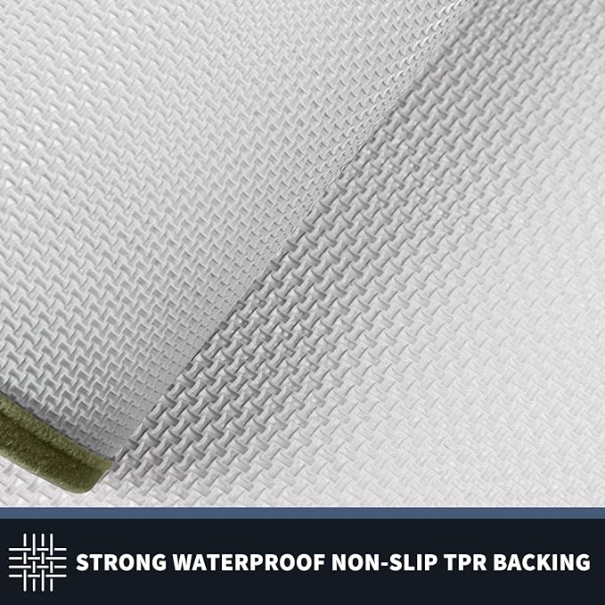 PURRUGS Dirt Trapping Door Mat 20" x 32", Non-Slip Machine Washable Entryway Rug, Entrance Mat, Indoor Front Door Mat, Super Absorbent Entry Rug for Muddy Shoes & Paws, Budding Green & Sage Green