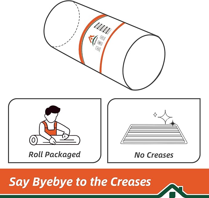 BEQHAUSE Dirt Trapper Door Mat 17" x 30", Non-Slip Doormats (Rolled-Up NO Creases) Washable Entryway Rugs, Dirt Resist and Absorbent Welcome Mat, Low Profile Floor Mats for Front Back Door, Green