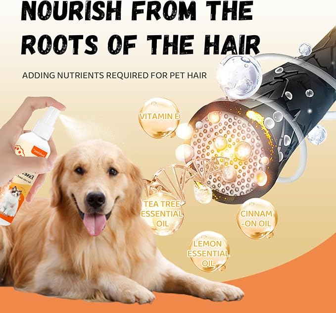 Dog Detangler Spray - Detangling Plus Shine Mist for Dogs | Best Detangling Spray for All Dogs & Puppies for Shiny Coats and Dematting | 3.5 Oz Bottle