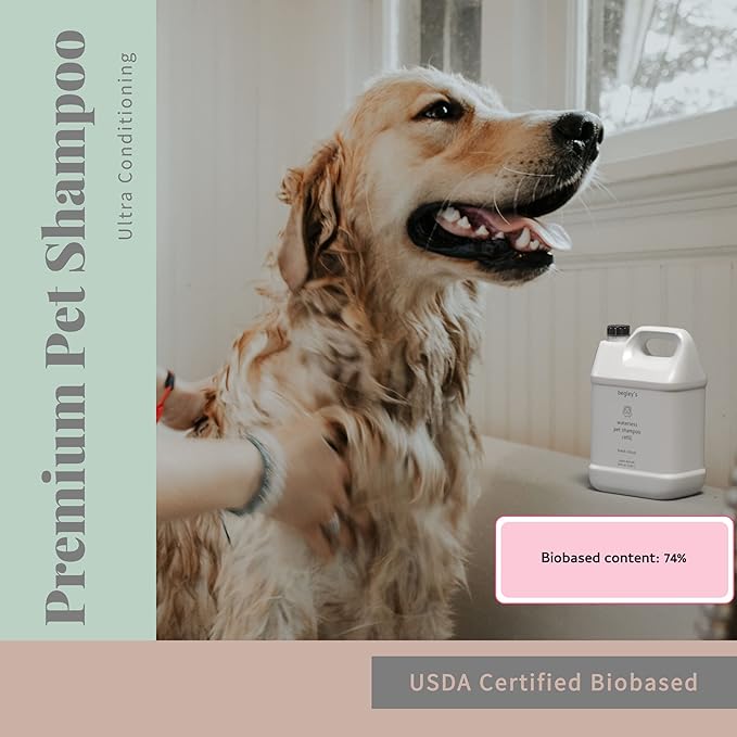 Begley’s No Rinse Waterless Pet Shampoo, Bathless Cleaning, Deodorizing, and Odor Removal for a Shiny, Fresh Smelling Coat - Effective for Dogs, Puppies, and Cats - Refill, Fresh Citrus