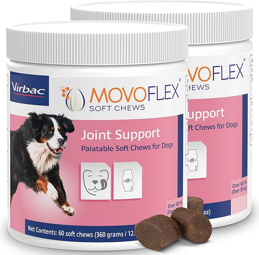 Soft Chews Hip and Joint Support Supplement for Large Dogs - 120 Count By Virbac