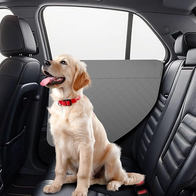 WODHMIEY Dog Car Door Protector, 20% Larger Coverage Vehicle Door Cover,Car Door Guard Mat, Pet Door Panel Protector for SUVs Pickup Trucks, Protects Doors from Dog Scratching (Grey)
