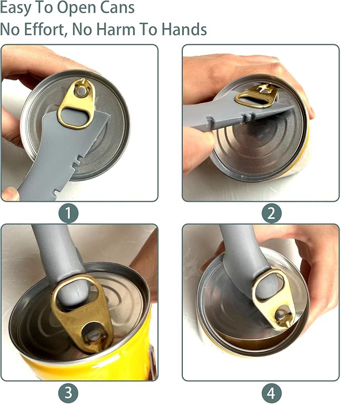 4 Pcs Pet Cans Supplies Set, Cat Food Can Lid Cover with Cute Paw Shape Opener Spatula Pet Wet Food Spoon Silicone Can Lids for Kitten Dog Cans
