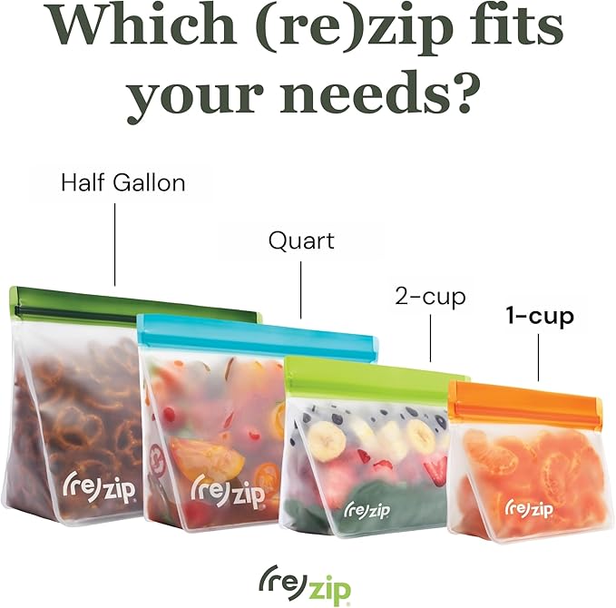 (re) zip Pet On-The-Go Bags 2-pack | Lightweight, Compact, Carabiner Clip | Airtight Closure | Water-Resistant | Food-Safe PEVA | Holds Treats, Poop Bags, Toys | Travel-Friendly