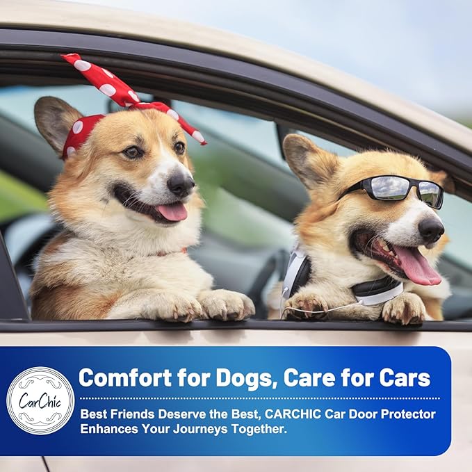 Dog Car Door Protector, 2 Pack Heavy Duty 5-Layer Car Door Protectors from Dog Scratching,Waterproof Door Protectors for Vehicles,Universal Fit for Cars, Trucks, SUVs (Storm Gray)