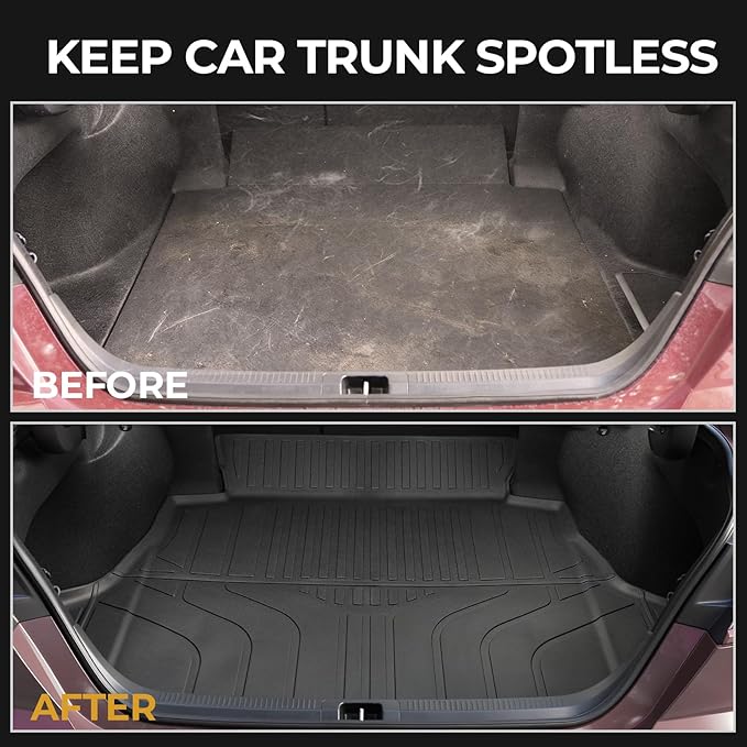 Cargo Mat for 2025-2026 Toyota Camry, Full Coverage All Weather Trunk Cargo Liner with Backrest Protectors for Camry Accessories