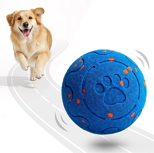 Fsitego Dog Balls: Interactive Dog Ball Auto Rolling - Interactive Dog Toys for Aggressive Chewers - Bouncy & Throwable, Type-C Rechargeable, Washable, for Small & Medium & Large Dogs – Blue