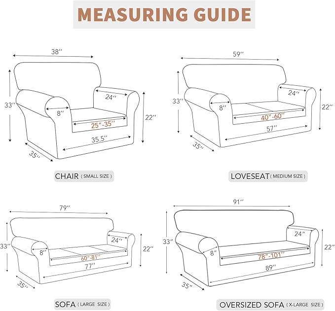 Easy-Going 100% Waterproof Couch Cover, Dual Waterproof Sofa Cover, Stretch Jacquard Sofa Slipcover, Leakproof Furniture Protector for Kids, Pets, Dog and Cat (Oversized Sofa, Cream)