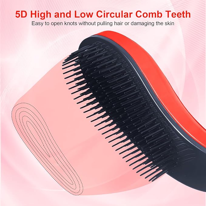 Small Dog Brush - Puppy Hair Brush- Grooming Tool for Teddy, Yorkies, Maltese, Shih Tzu, Chihuahua (Orange)