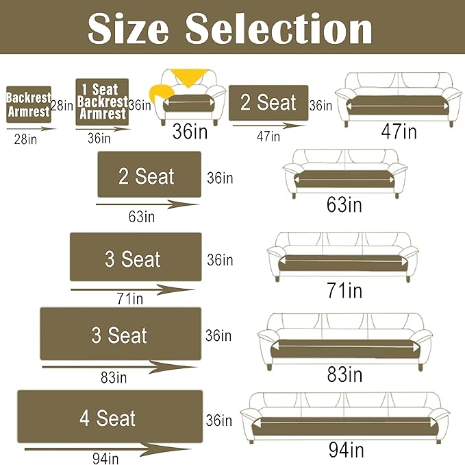 KaviKon Couch Cover Sofa Covers Washable, Velvet Fuzzy Sofa Slipcovers for 3 Cushion Couch, Non-Slip Furniture Protector for Dog Pet, L Shaped Recliner Sectional Couch Cover Grey,36"X83"(Only 1 Pcs)