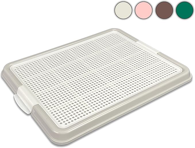 Pets-N-Me Dog Pee Pad Holder, Puppy Potty Training Tray 22.5”X16.5” for Small Dogs (Gray)