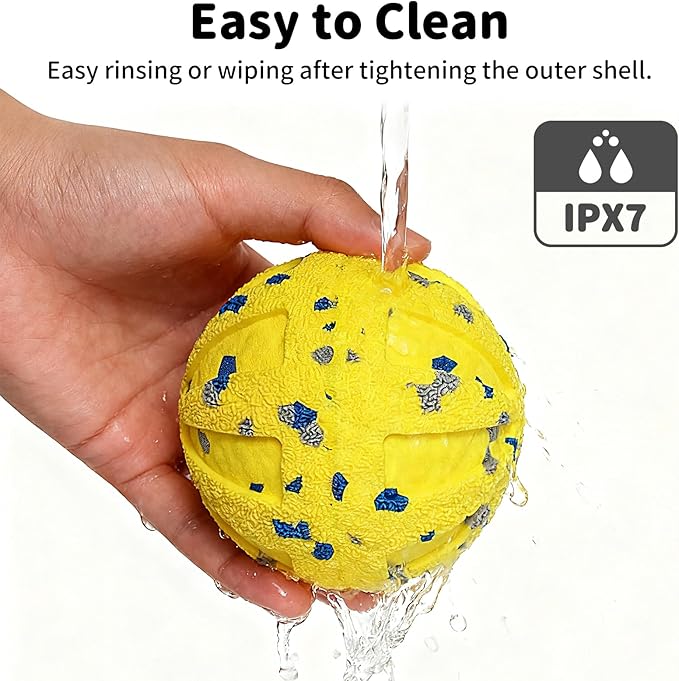 JoyBruko Interactive Dog Toys Ball, Moving Dog Toys to Keep Them Busy, Automatic Self Rolling & Bouncing, Soft E-TPU Material IPX7 Waterproof, Enrichment for Small Medium Large Breeds, Yellow