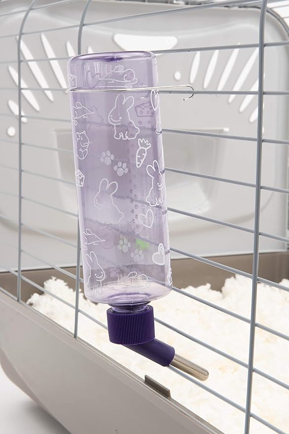 Lixit Standard Cage Water Bottles for Rabbits, Ferrets, Guinea Pigs, Hamsters, Rats, Mice and Other Small Animal's (16 Ounce, Clear)