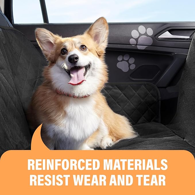 Active Pets Pink Standard Dog Car Hammock Back Seat Cover, Waterproof Backseat Cover Protector for Truck Bench Rear of Sedans or SUVs, Essential Pet Supplies Vacuum or Wipe Clean, Machine Washable