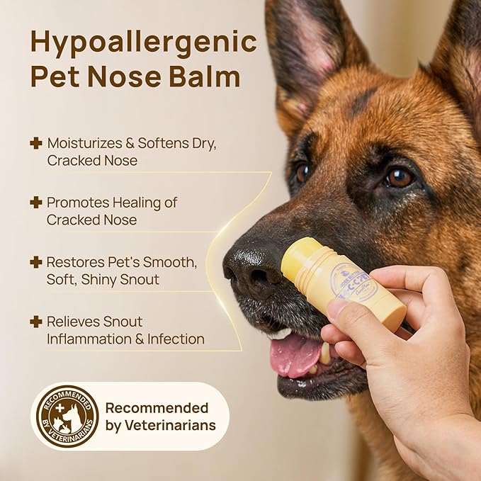 HICC PET Dog Nose Balm - Soothes Repairs Moisturizes Dry Cracked Nose - Dog & Cat Snout Soother Butter Balm with Essential Oil - All Natural & Lick Safe - Dog's Nose Daily Care & Protection