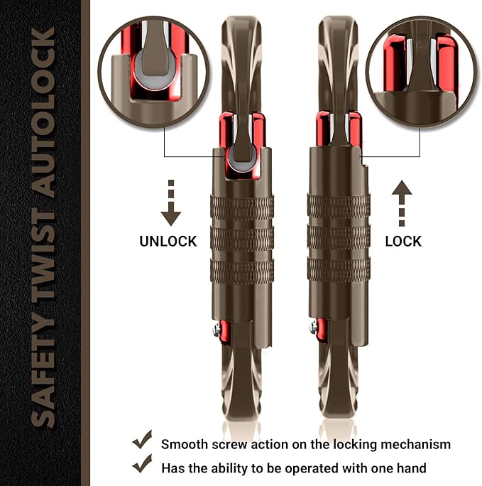 12kN (2697 lbs) Heavy Duty Carabiner Clips, for Securing Pets, Outdoor, Camping, Hiking, Hammock, Dog Leash Harness, Keychains
