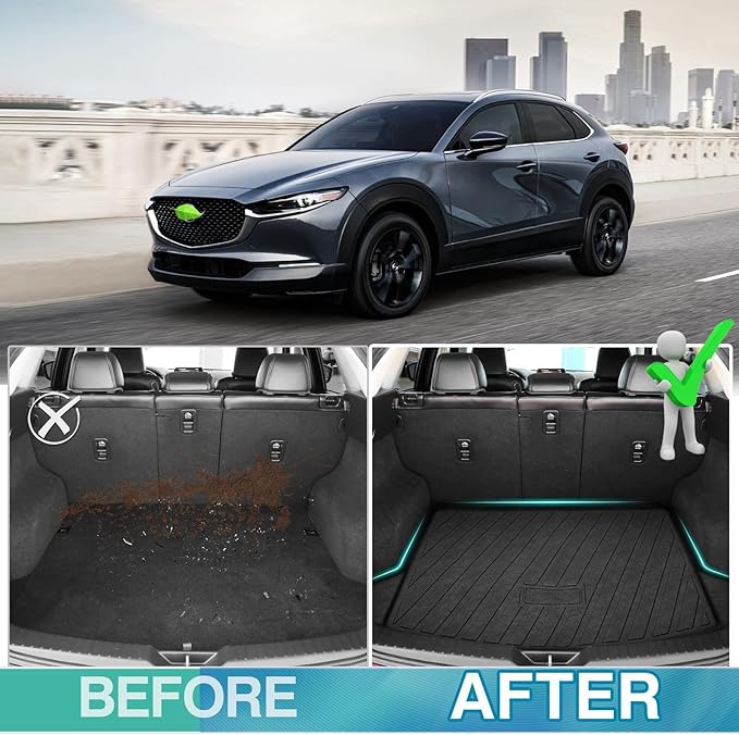 Mixsuper Cargo Liner for Mazda CX-5 2017-2025 2026, All Weather Trunk Mat for CX5 Accessories Anti-Slip Trunk Liner Rear Cargo Mat Black
