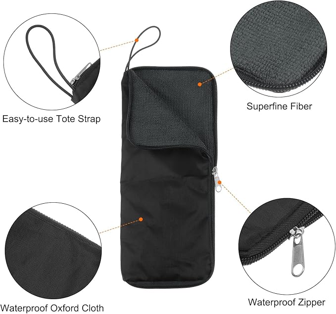 HARFINGTON Wet Umbrellas Bag Superfine Fiber Reversible Umbrellas Sleeve Cover Portable Waterproof Case for Storage Carry Travel Home Outdoor