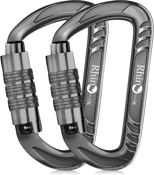 12kN (2697 lbs) Heavy Duty Carabiner Clips, for Securing Pets, Outdoor, Camping, Hiking, Hammock, Dog Leash Harness, Keychains