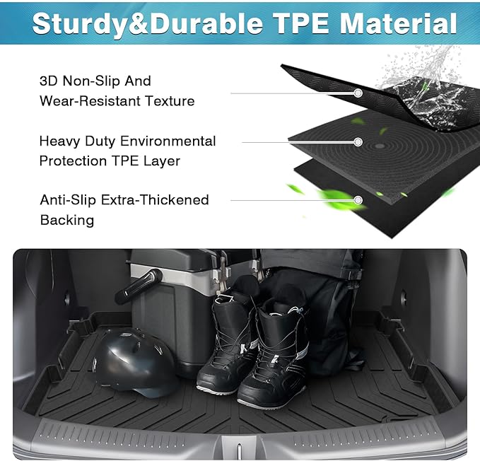 Mixsuper Custom Fit Cargo Liner for Buick Encore GX 2020-2024 2025 (Only Fits Models W/Cargo in Lower Position) All Weather Rear Trunk Liner Cargo Mat Black
