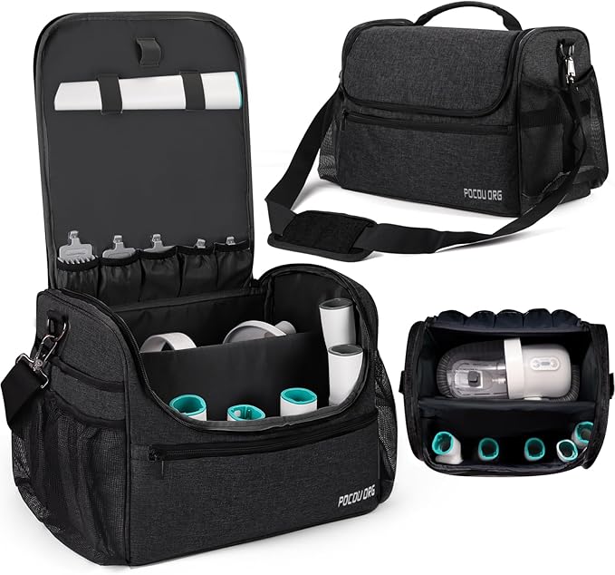 Pet Travel/Grooming Supplies Organizer Carry Bag - Compatible with Oneisall/Neabot Dog Grooming Vacuum, Large Capacity - Bag Only (Black)