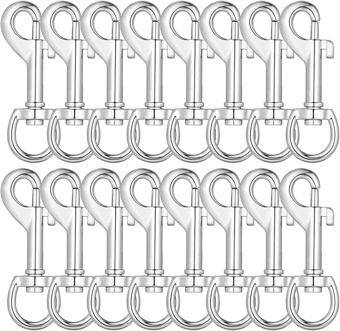 Swivel Snap Hooks Dog Leash Clips and Clasps - Pet Buckle Trigger Clips for Dogs and Cats - 16pcs