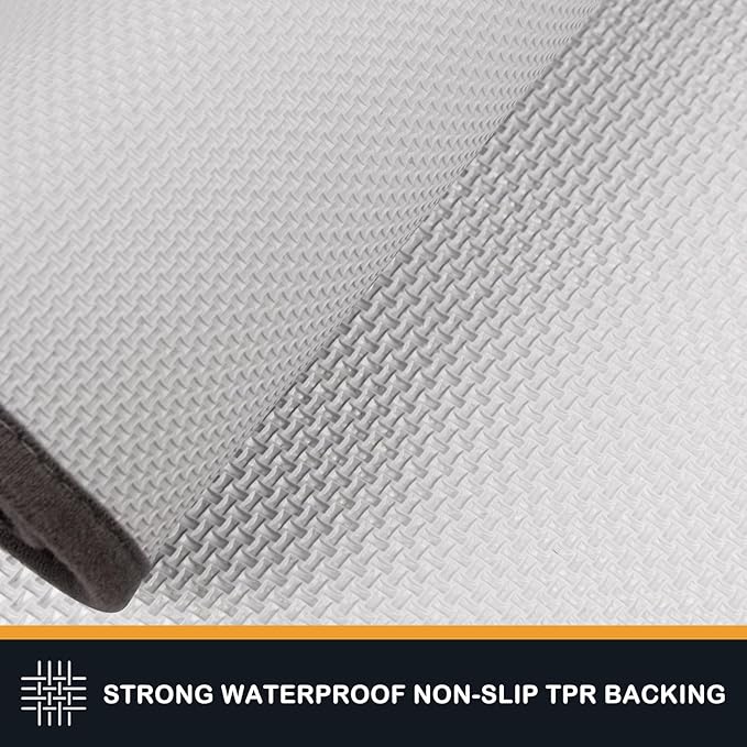 PURRUGS Dirt Trapping Door Mat 24" x 35.5", Non-Skid/Slip Machine Washable Microfiber Entrance Rug, Shoes Scraper, Dog Doormat, Super Absorbent Floor Mat for Muddy Wet Shoes and Paws, Charcoal