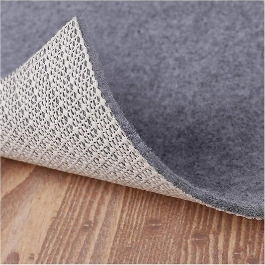 Non Slip Rug Pad Grippers - Square 8x8 Ft, 1/8" Thick, (Felt + Rubber) Double Layers Area Carpet Mat Tap, Provides Protection and Cushioning for Hardwood or Tile Floors