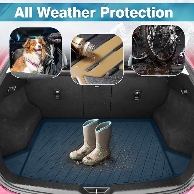 Mixsuper Cargo Liner for Mazda CX-5 2017-2025 2026, All Weather Trunk Mat for CX5 Accessories Anti-Slip Trunk Liner Rear Cargo Mat Black