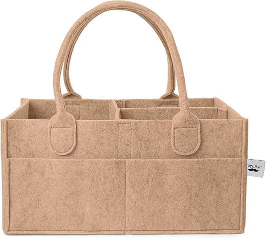 Mr. Pen- Baby Diaper Caddy Organizer, Earthy Clay, Nursery Storage Bin and Car Organizer for Diapers and Baby Wipes