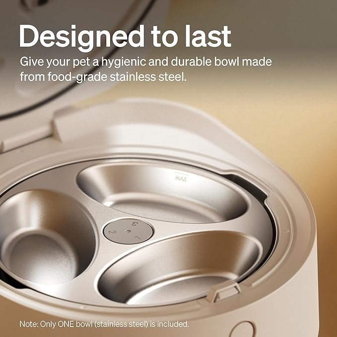 PETLIBRO Automatic Cat Feeder Wet Food with Stainless Steel Bowl 2 Packs, Refrigerated Auto Cat Feeder with Semiconductor Cooling, 3 Fresh Meals, App-Controlled Pet Food Dispenser, Easy to Clean